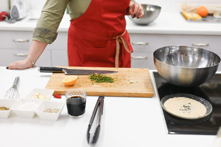cook at work in the kitchen. cook in the kitchen
