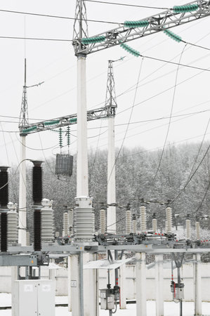 transformer with high voltage wires.