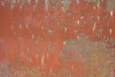 old orange metal wall in orange.