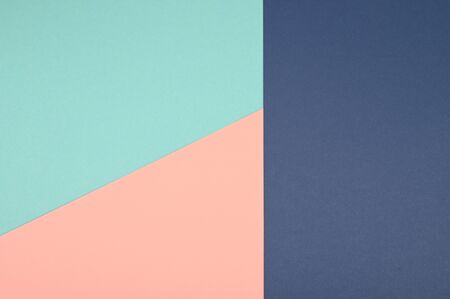 Abstract pastel colored paper texture minimalism background. Violet, peeach and steelblue colors.の写真素材