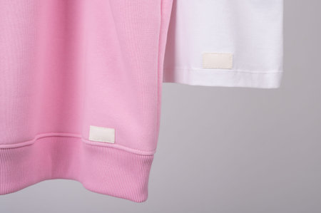 White and pink T-shirt close up