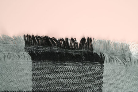 Dark color woolen fabric, close up. High quality photo