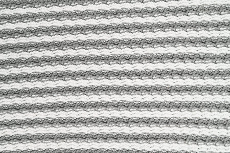 Gray white striped fabric, close up. High quality photo
