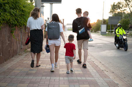 10-06-2021 Turkey, Tourists walk around the city. With kids.のeditorial素材