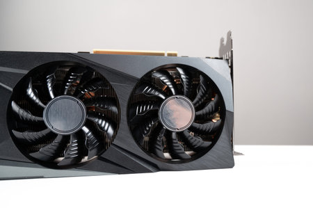 New high end graphics card computer hardware upgrade on a desk