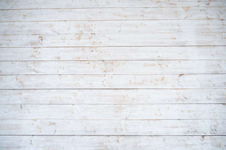 White-washed rustic wooden background. Top view of wood plank floorの写真素材