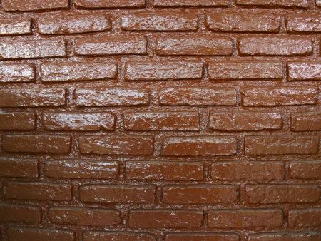 brick wall background red cement