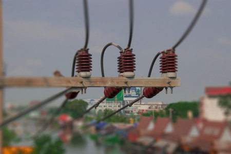 power pole with selective and blur.