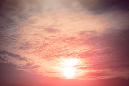 sky sun light in soft focus.