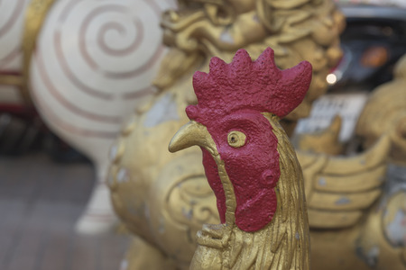 Chicken is made from plaster.の写真素材