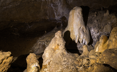 Details within Harmanec Cave in Kremnica Mountains, Slovakiaの写真素材