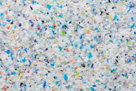 Close up of Sound Absorbing Sponge in Recording Studio. Dampening Acoustical Foam in Music Studio. Acoustic Foam Detail.の写真素材