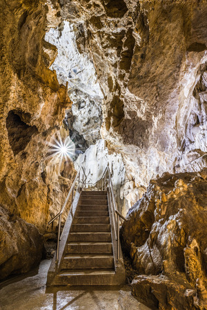 Details within Harmanec Cave in Kremnica Mountains, Slovakiaの写真素材