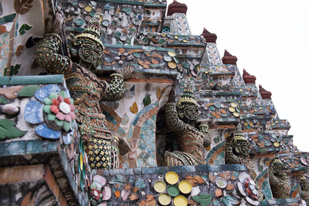 Colorful statue of templeの写真素材