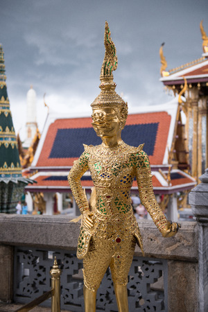 Golden Statue at Bangkok Palaceの写真素材