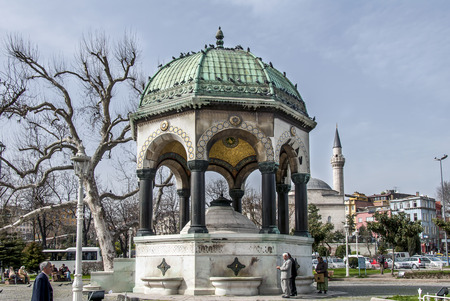 Istanbul, Turkey, 21 March 2007: German Fountainのeditorial素材