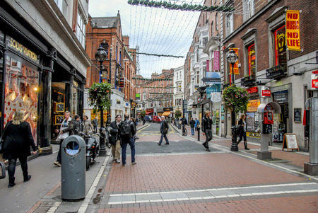 Dublin, Ireland, 24 October 2012: Buildings and Street Viewのeditorial素材