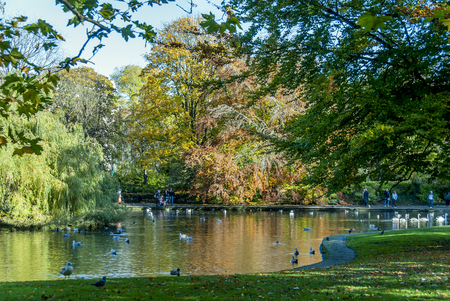 Dublin, Ireland, 27 October 2012: Saint Stephen's Green Parkのeditorial素材