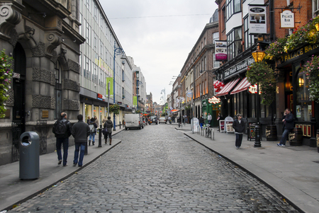 Dublin, Ireland, 24 October 2012: Buildings and Street Viewのeditorial素材