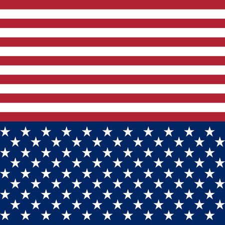 USA flag star vector seamless pattern background. White and red stripes and stars on dark blue background. For web backdrop, paperのイラスト素材