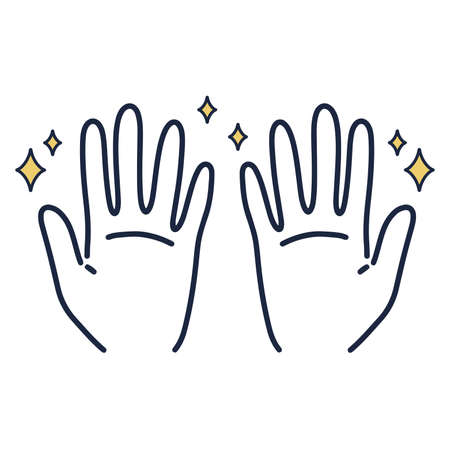 Image illustration of a person whose hands have become beautifulのイラスト素材