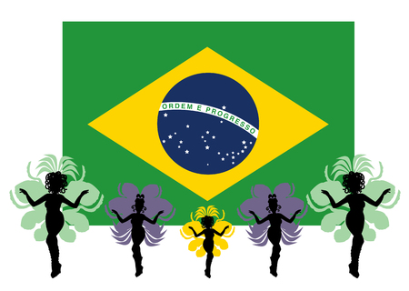 Brazilian samba dancerのイラスト素材