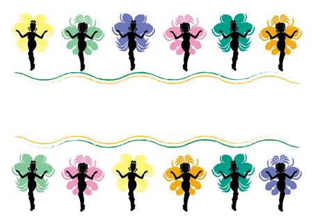 Brazilian samba dancerのイラスト素材