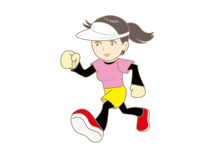 Jogging Girlのイラスト素材