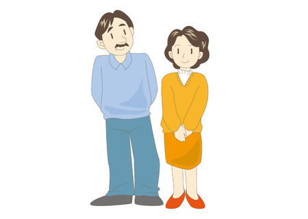 Family (Couple)のイラスト素材