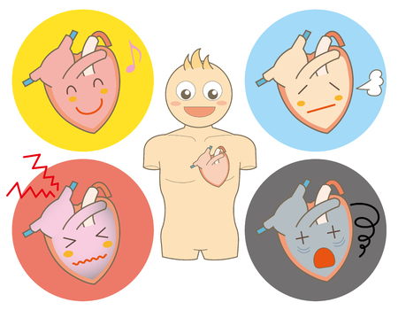 heart condition  setのイラスト素材