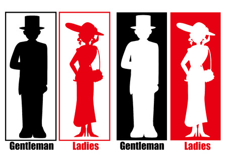 Gentleman and lady pictogram · toiletのイラスト素材