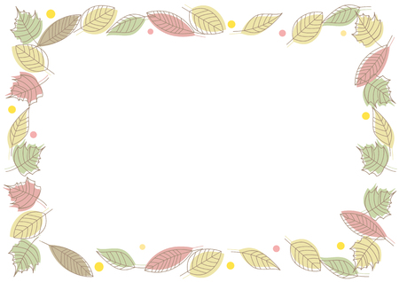 Autumn Color Frameのイラスト素材