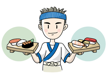 Sushi chef imageのイラスト素材