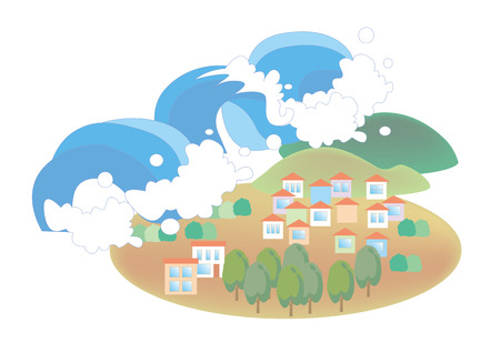 tsunami-Natural disaster imageのイラスト素材