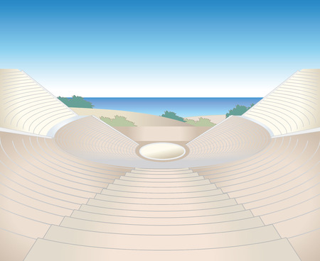 Amphitheater ruins imageのイラスト素材