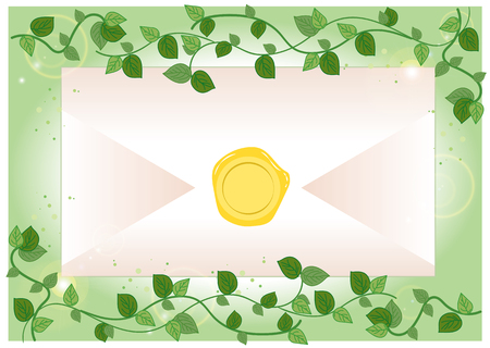 Envelope and sealed-Ivy Frameのイラスト素材