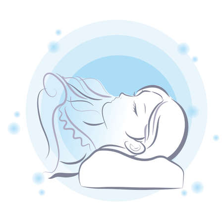 A woman who sleeps comfortablyのイラスト素材