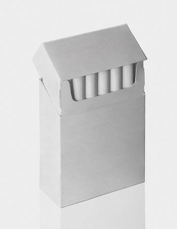 cigarette pack on a white backgroundの写真素材