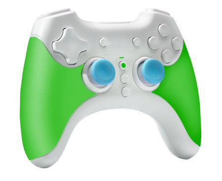 Modern Joystick, Gamepad or Video game controller, isolated on white background