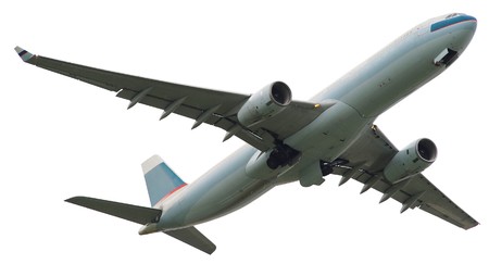 Airplane on a white backgroundの写真素材