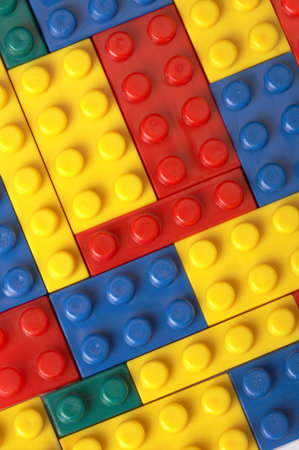 plastic blocks backgroundの写真素材