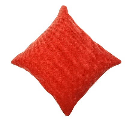 Red Pillow - isolatedの写真素材