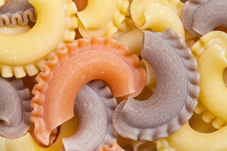 Closeup of uncooked italian pasta - penneの写真素材
