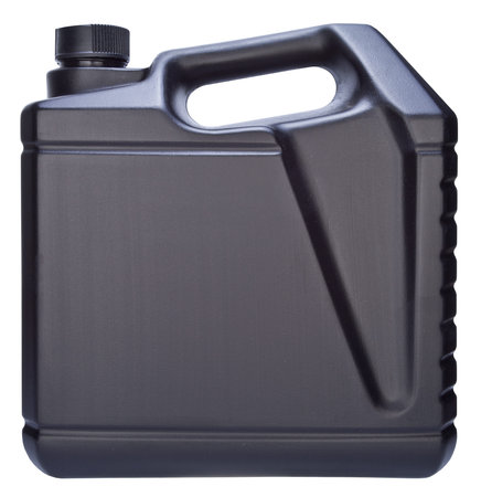 canister with machine oil isolated on white backgroundの写真素材