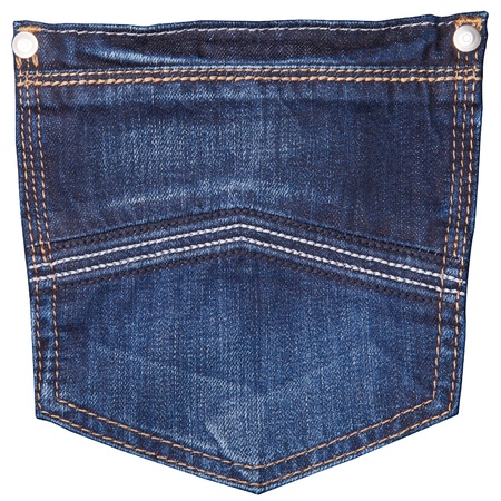  jeans pocket isolated on white.の写真素材