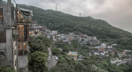 Old buildings at Jiufen, Taiwanのeditorial素材