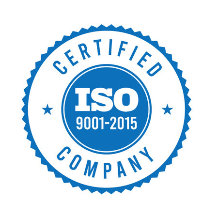 ISO certification . ISO 90012015 logo . ISO 9000 certification Premium Vectorのイラスト素材