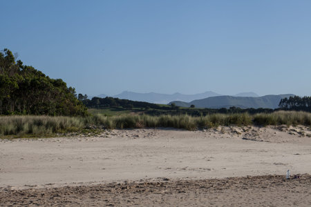On a road trip with a camper van in the great north of Spain. Along the north west coast of the atlantic ocean. Landscapes, nature and surfing captures are the result of this impressive tour.の写真素材