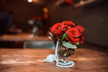 Bouquet of red rosesの写真素材