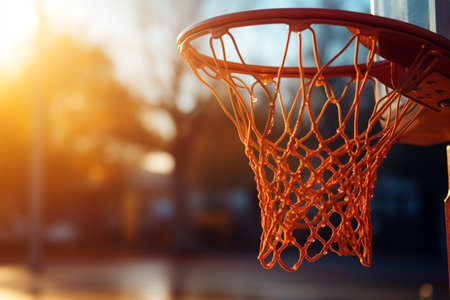 basketball hoop close upの素材